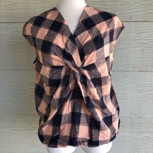 Max Studio Women's Plaid Sleeveless Top Size Medium